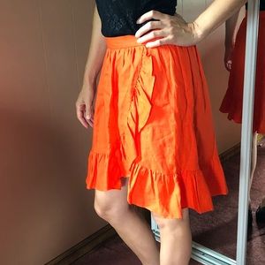 NWT J.Crew canyon orange skirt.